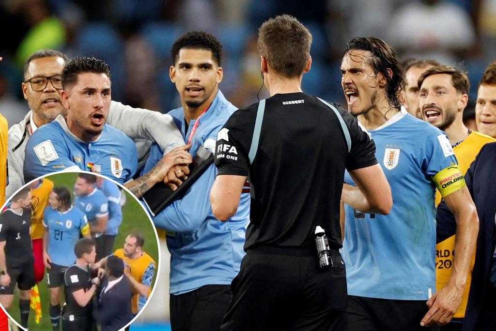 Uruguay players accost refs in ugly scene after World Cup elimination